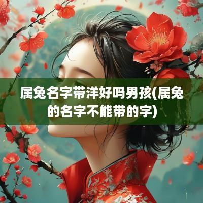 属兔名字带洋好吗男孩(属兔的名字不能带的字)