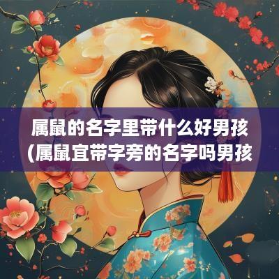 属鼠的名字里带什么好男孩(属鼠宜带字旁的名字吗男孩)