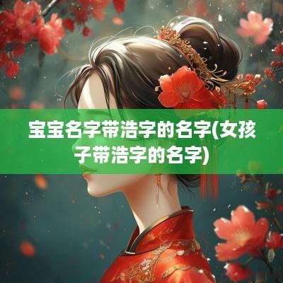 宝宝名字带浩字的名字(女孩子带浩字的名字)