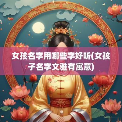 女孩名字用哪些字好听(女孩子名字文雅有寓意)