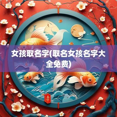 女孩取名字(取名女孩名字大全免费)