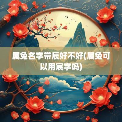 属兔名字带辰好不好(属兔可以用宸字吗)