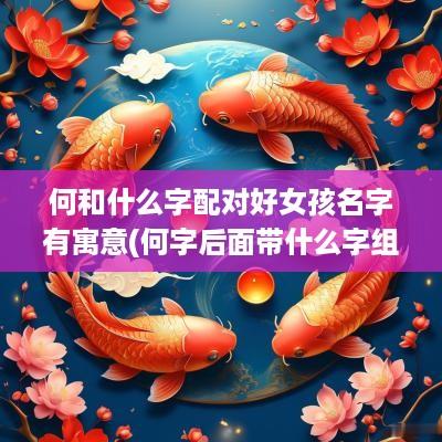 何和什么字配对好女孩名字有寓意(何字后面带什么字组成名字好听)