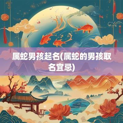 属蛇男孩起名(属蛇的男孩取名宜忌)