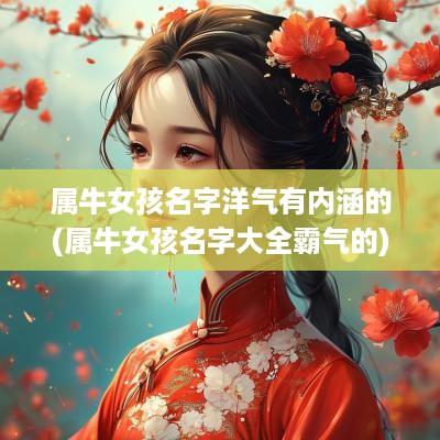 属牛女孩名字洋气有内涵的(属牛女孩名字大全霸气的)