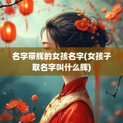 名字带辉的女孩名字(女孩子取名字叫什么辉)