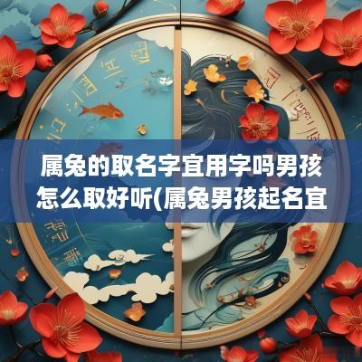 属兔的取名字宜用字吗男孩怎么取好听(属兔男孩起名宜用字)