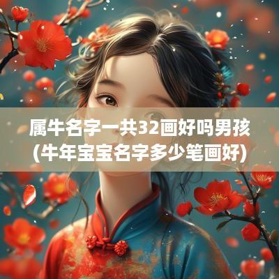 属牛名字一共32画好吗男孩(蛇年宝宝名字多少笔画好)