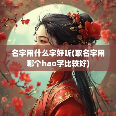 名字用什么字好听(取名字用哪个hao字比较好)