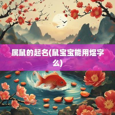 属鼠的起名(鼠宝宝能用煜字么)