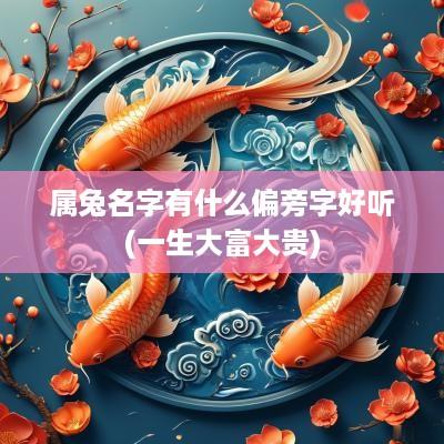 属兔名字有什么偏旁字好听(一生大富大贵)