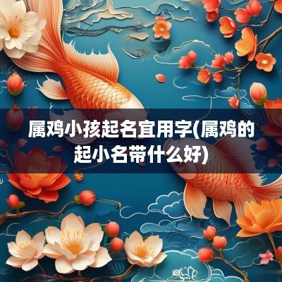 属鸡小孩起名宜用字(属鸡的起小名带什么好)