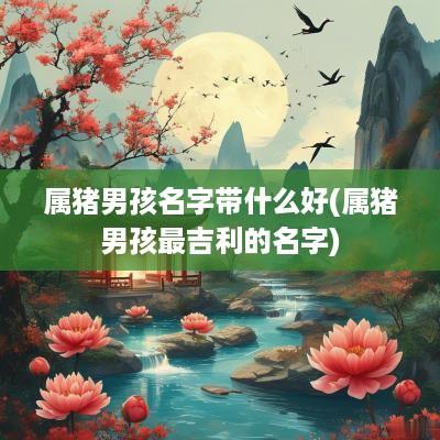 属猪男孩名字带什么好(属猪男孩最吉利的名字)
