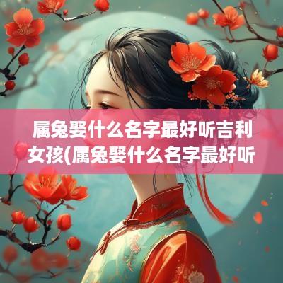 属兔娶什么名字最好听吉利女孩(属兔娶什么名字最好听吉利男孩)