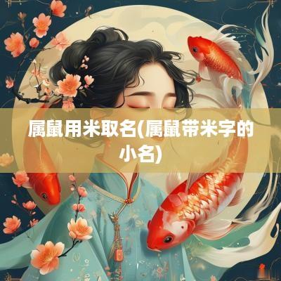 属鼠用米取名(属鼠带米字的小名)