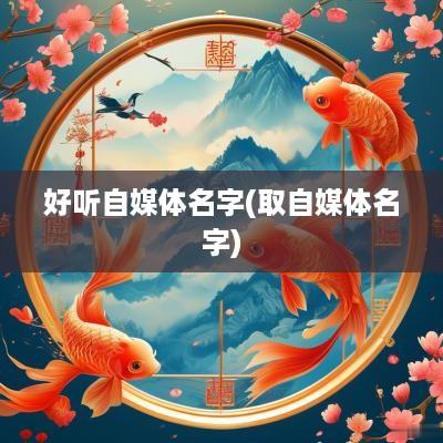 好听自媒体名字(取自媒体名字)
