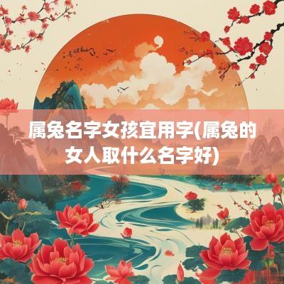 属兔名字女孩宜用字(属兔的女人取什么名字好)