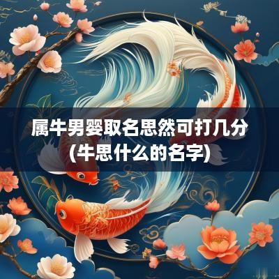 属牛男婴取名思然可打几分(牛思什么的名字)