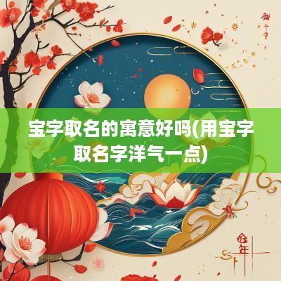 宝字取名的寓意好吗(用宝字取名字洋气一点)