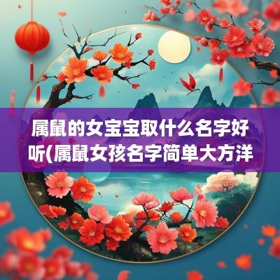 属鼠的女宝宝取什么名字好听(属鼠女孩名字简单大方洋气)