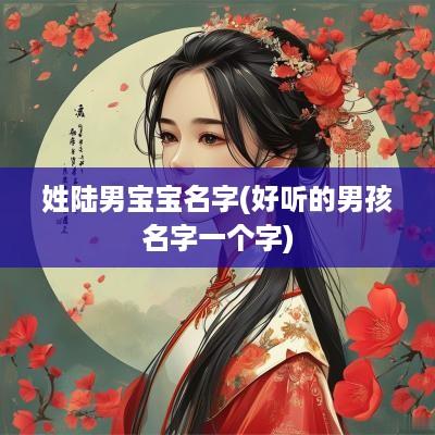 姓陆男宝宝名字(好听的男孩名字一个字)