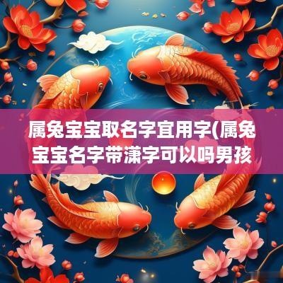 属兔宝宝取名字宜用字(属兔宝宝名字带潇字可以吗男孩)