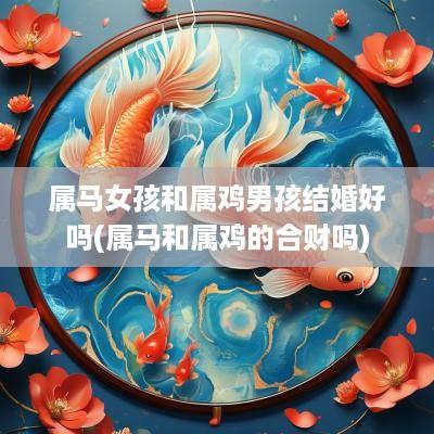 属马女孩和属鸡男孩结婚好吗(属马和属鸡的合财吗)