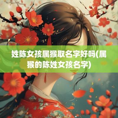 姓陈女孩属猴取名字好吗(属猴的陈姓女孩名字)