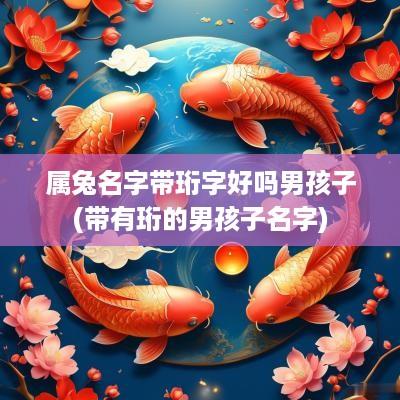 属兔名字带珩字好吗男孩子(带有珩的男孩子名字)