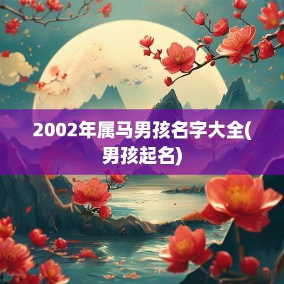 2002年属马男孩名字大全(男孩起名)