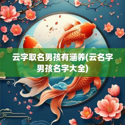 云字取名男孩有涵养(云名字男孩名字大全)