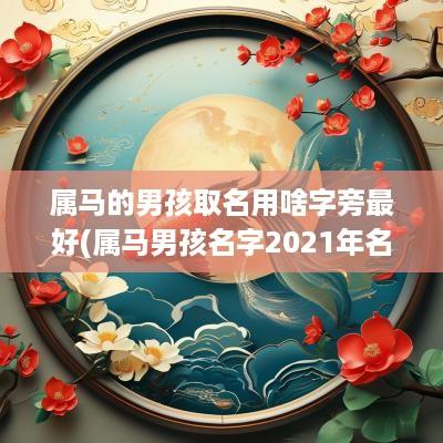 属马的男孩取名用啥字旁最好(属马男孩名字2025年名字大全)