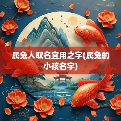 属兔人取名宜用之字(属兔的小孩名字)