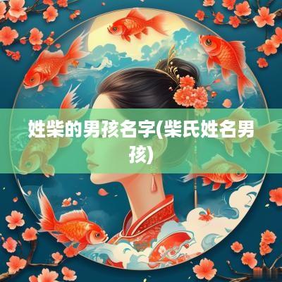 姓柴的男孩名字(柴氏姓名男孩)