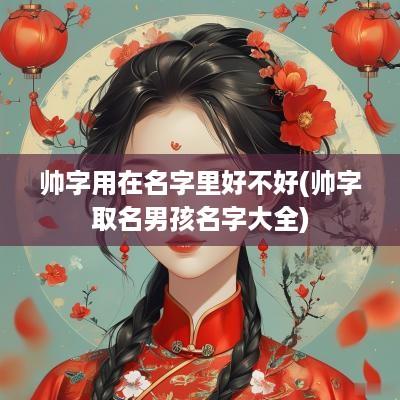 帅字用在名字里好不好(帅字取名男孩名字大全)