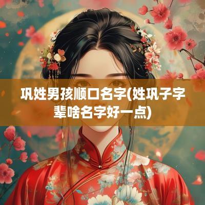 巩姓男孩顺口名字(姓巩子字辈啥名字好一点)