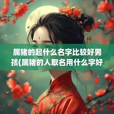 属猪的起什么名字比较好男孩(属猪的人取名用什么字好)