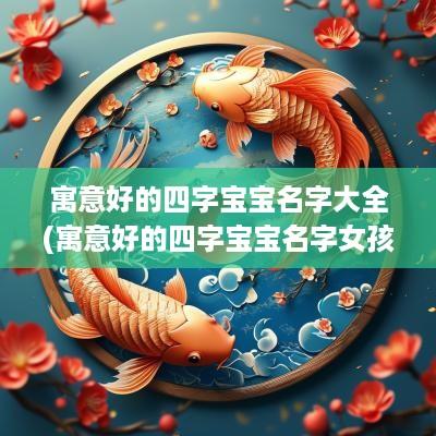 寓意好的四字宝宝名字大全(寓意好的四字宝宝名字女孩)