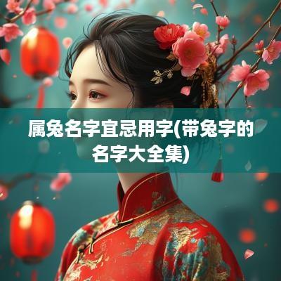 属兔名字宜忌用字(带兔字的名字大全集)