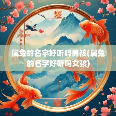 属兔的名字好听吗男孩(属兔的名字好听吗女孩)