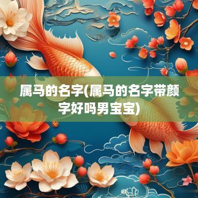 属马的名字(属马的名字带颜字好吗男宝宝)