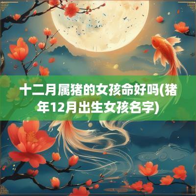 十二月属猪的女孩命好吗(猪年12月出生女孩名字)
