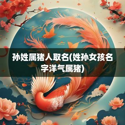 孙姓属猪人取名(姓孙女孩名字洋气属猪)