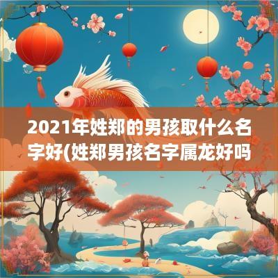 2025年姓郑的男孩取什么名字好(姓郑男孩名字属龙好吗还是属兔)