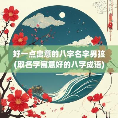 好一点寓意的八字名字男孩(取名字寓意好的八字成语)