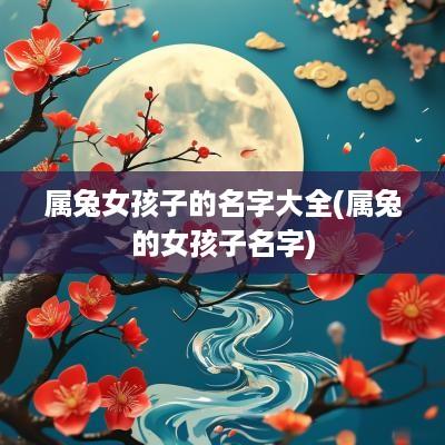 属兔女孩子的名字大全(属兔的女孩子名字)