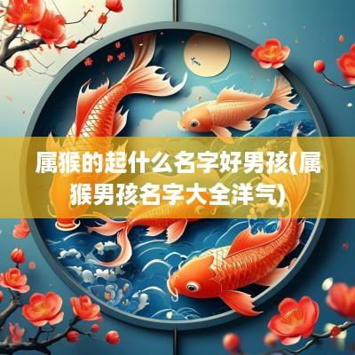 属猴的起什么名字好男孩(属猴男孩名字大全洋气)