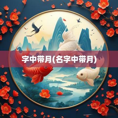 字中带月(名字中带月)