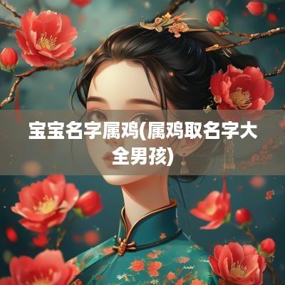 宝宝名字属鸡(属鸡取名字大全男孩)