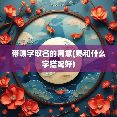 带赐字取名的寓意(赐和什么字搭配好)